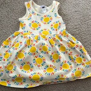 Hanna Andersson Yellow Sunburst Kids Dress